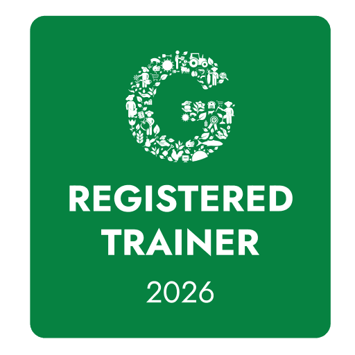 Sello GLOBALG.A.P. Registered Trainer 2026 de Carlos López Oyarzún